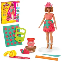 Hasbro - Play-Doh Barbie Florals & Fringe – Kreatives Blumendesign für kleine Modefans