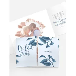 Dankeskarten Hochzeit selbst gestalten mit Spruch und Fotos im Onlinedesigner bei Meine-Kartenmanufaktur.de