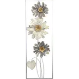 Hofmann Living And More Wanddekoobjekt Wanddekoration (1 St), Blumen aus Metall, silber silberfarben