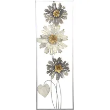 Hofmann Living And More Wanddekoobjekt Wanddekoration (1 St), Blumen aus Metall, silber silberfarben