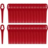 Packung Mit 100 Kunststoffklingen Für Rasenkantenschneider – Scharfe Kanten Für Effizientes Unkrautjäten – Kompatibel Mit Akku-rasenmähern