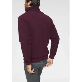 MAN'S WORLD Fleecepullover MAN'S WORLD, Herren, Gr. L (52/54), rot (burgund), Obermaterial: 100% Polyester, normal, Rippbündchen, Sweatshirts Fleecepullover, für die Übergangszeit aus Fleece, schnelltrocknend, Topseller