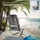 Tectake Aluminium Strandstuhl Grau