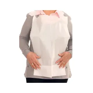 HYGOSTAR® Lätzchen mit Tasche 53215 , 1 Packung = 100 Stück, Maße: 67 x 36 cm, weiß