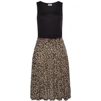 Buffalo Jerseykleid Shirtkleid Animalprint Schwarz 36