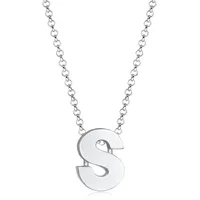 Elli Femme Pendentif Lettre S Initiale - (925/1000) Argent Ketten Damen