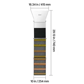 Vevor Highbanker Goldwaschset 127 cm (50 Zoll), 3-in-1 Faltbare Goldwaschrinne aus Aluminiumlegierung, 26-tlg. Tragbares Prospektionsset mit Goldwaschpfannen, Klassiersieb, Magnet, Rucksack, Zubehör