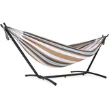 Tragbare Outdoor-campinghängematte Mit Gestell, Freistehende Hängematte Für Camping, Strand Und Reisen, Tragkraft 200 Kg, Gelblich-braun