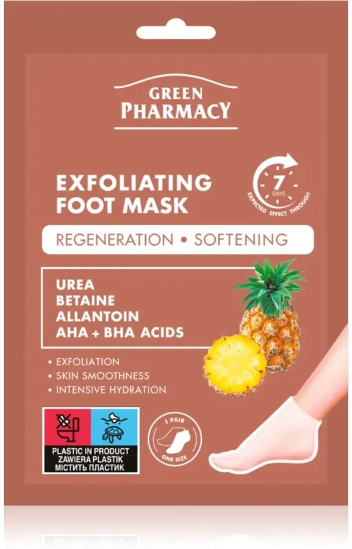 Green Pharmacy Foot Care Exfoliating Foot Mask Regenerierende Fuß- und Nagelkur 2x20 ml