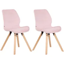 CLP 2er Set Stuhl Luna pink/Samt