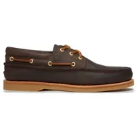 Timberland für Herren. TB0A2QKYW011 Bootsschuhe aus braunem Leder, handgefertigt (43 W), Wohnung, Schnürsenkel, Lässig, Klassisch