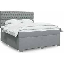 vidaXL Boxspringbett 180 x 200 cm Hellgrau