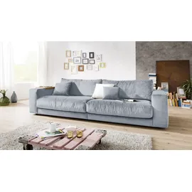 Candy Big-Sofa 3C CANDY "Enisa II", blau (light, blau), B:290cm H:86cm T:127cm, 85% Polyester, 15% Viskose, Sofas, Big-Sofa, incl. 1 Flatterkissen, Wahlweise mit Flecken-Schutz-Bezug Easy care