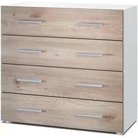 Vladon Kommode, Silbereichen, 76x72x35 cm, Wohnzimmer, Kommoden & Sideboards,