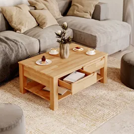 Elfo Couchtisch mit Schubkasten Kernbuche geölt 115 x 70 cm