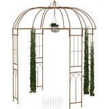 Relaxdays Rosenpavillon 2,69 x 2,11 x 2,11 m Braun