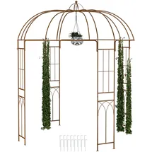 Relaxdays Rosenpavillon 2,69 x 2,11 x 2,11 m Braun