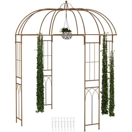 Relaxdays Rosenpavillon 2,69 x 2,11 x 2,11 m Braun