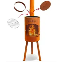 BonFeu Feuerkorb Bongiano SP Terrassenofen, steht auf 3 Beinen braun