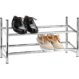 Wenko Schuhregal 62,0 - 115,0 x 23,0 x 35,0 cm ausziehbar silber