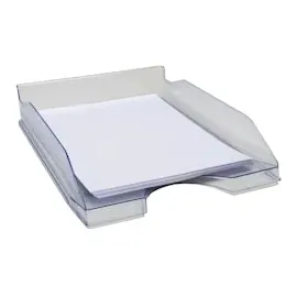 Exacompta 12310D 10er Pack Premium Briefablage Ecotray DIN A4. Ideale Briefkörbe für Ihre Organisation. Robuste und stapelbare Ablagekörbe eisblau