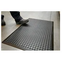 Coba Arbeitsplatzbodenbelag Fertigmatte L900xB600xS14mm schwarz SBR-Gummi COBA