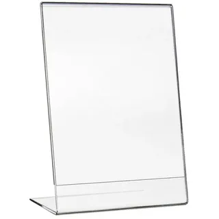 HMF 46934 Acryl Tischaufsteller schräg, DIN A4 Hochformat Glasklar