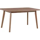 Esstisch Oslo 6 ausziehbar, hell nussbaum, 140-180 cm Länge, 80 cm Breite - Braun