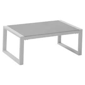 Happy Garden Gartenmöbel Ibiza aus grauem Stoff 4-sitzer - Weißaluminium