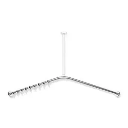 Hewi System 900 Vorhangstange 900.34.10040 787 x 787 mm, 16 Vorhangringe, Edelstahl verchromt