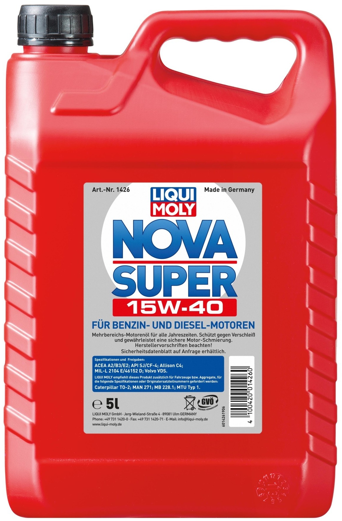 LIQUI MOLY Motoröl Nova Super 15W-40 5 L (1426) Motoröl Motorenöl