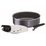 Tefal L2319102 Ingenio Elegance Schmorpfanne für alle Herdarten außer Induktion, Aluminium, grau, 26 cm, 3