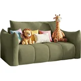 WFL GROUP Schlafsofa Lilo 120 x 86 x 101 cm Cordstoff hellgrün
