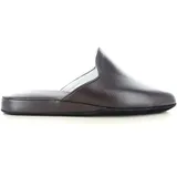 FALCADE 7118 Herren-Hausschuhe aus echtem Leder in den Farben Schwarz und Braun, hergestellt in Italien, T Moro, 48 EU - 48 EU