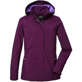 KILLTEC Damen Funktionsjacke/Outdoorjacke mit abzippbarer Kapuze KOS 42 WMN JCKT, dunkelaubergine, 46, 41282-000