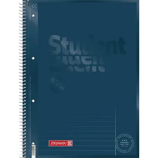 Brunnen Collegeblock Student Premium 1067925139 A4, Außenrand, 90 g/m2, 80 Blatt, liniert