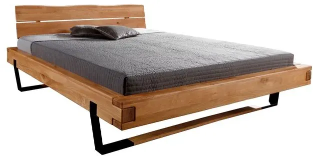 G+K Massivholzbett BE-0520 140 x 200 cm Holz Braun Wildeiche