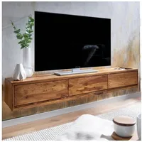 FineBuy TV Schrank FineBuy Lowboard Hängend 160x25x35 cm Holz Massiv Fernsehkommode