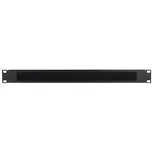 Inter-Tech - Kabel-Aufbewahrungsleiste mit Bürstenstreifen - Schwarz - 1U - 48.3 cm (19\"\")"