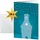 Sigel DS077 Weihnachts-Karten Set mit Umschlag, A6, 10 Stück, "Polar bear with candle", ideal zum Bedrucken, aus nachhaltigem Papier