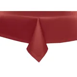 TEXPOT Gartentischdecke 180 cm rund in Rot mit Leinen Optik Lotuseffekt Fleckschutz Bügelfrei Tischdecke