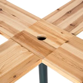 Tectake Quattro Stehtisch 241 x 241 x 103 cm braun klappbar