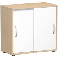Geramöbel Schiebetürenschrank Flex, S-382501-BW buche, weiß 1 Fachboden 80,0