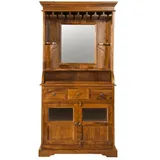 Massivmoebel24 Barschrank Oxford 97 x 193 x 52 cm Braun