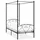 vidaXL Himmelbett 120 x 200 cm Schwarz