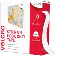 VELCRO® Klettband selbstklebend Haken 20 mm x 10 m