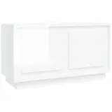 vidaXL TV-Schrank Hochglanz-Weiß 80x35x45 cm Holzwerkstoff