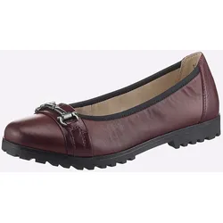 Slipper CAPRICE, Damen, Gr. 37, rot (bordeaux), Glattleder, Lackleder, sportlich, Schuhe