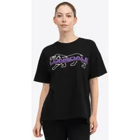Lonsdale CULLALOE Kurzarm-t-shirt - Black / Purple / White