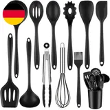 Küchenhelfer Set, 22-Teiliges Silikon Kochutensilien Kochbesteck Set, Antihaft K